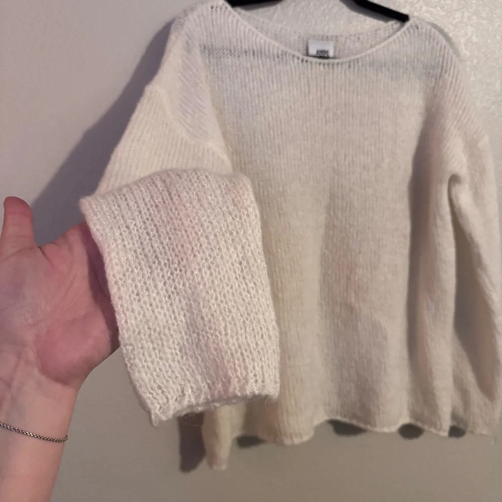 Anine Bing Lightweight White Knit Sweater‎ - Picture 2 of 7
